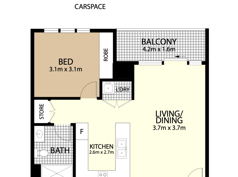 1001/36 Shoreline Drive Floorplan