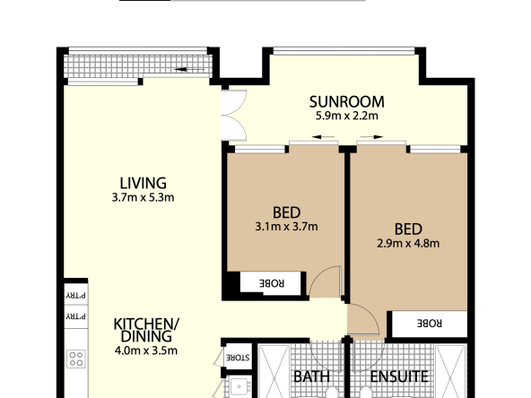 106/78 Mobbs Lane Floorplan