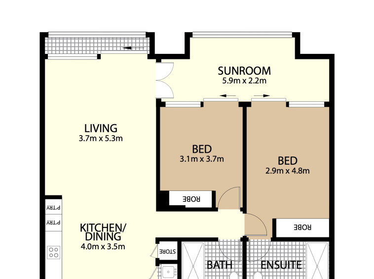 106/78 Mobbs Lane Floorplan