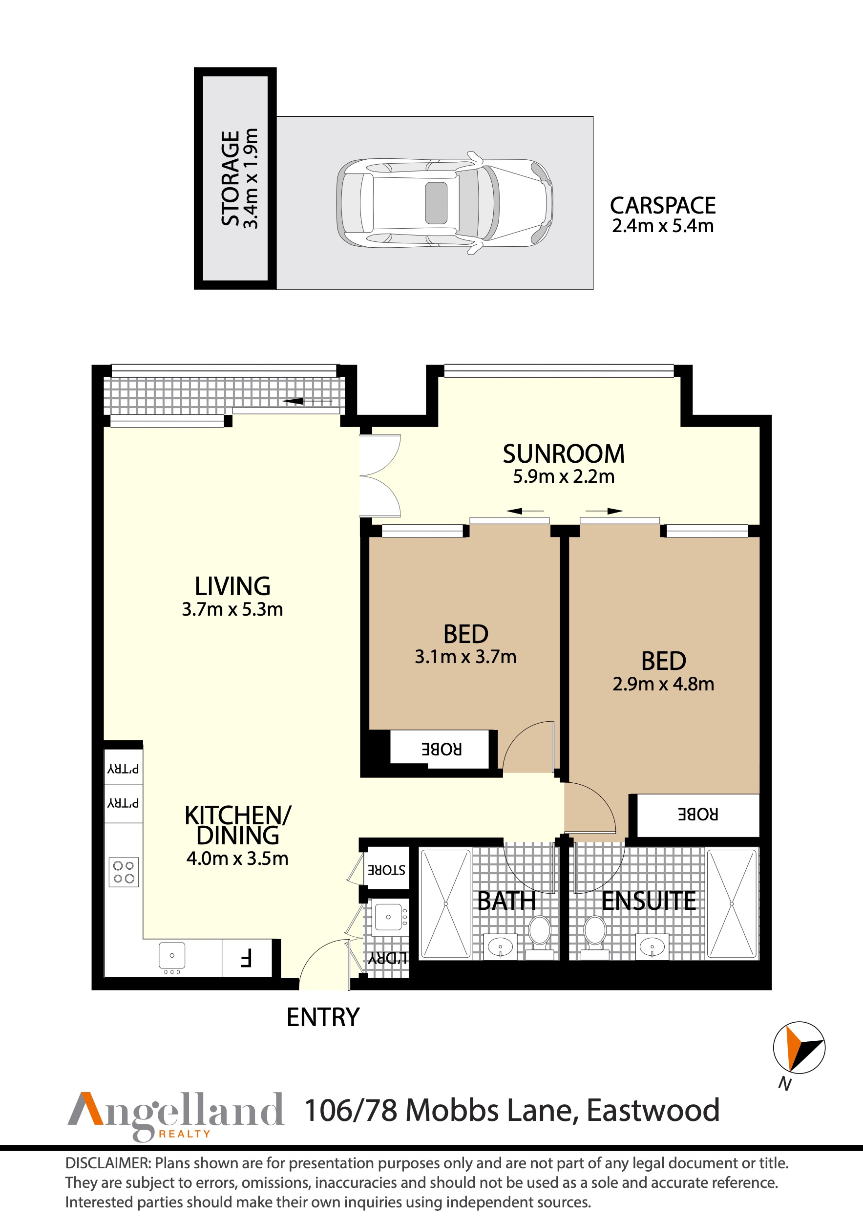 106/78 Mobbs Lane Floorplan