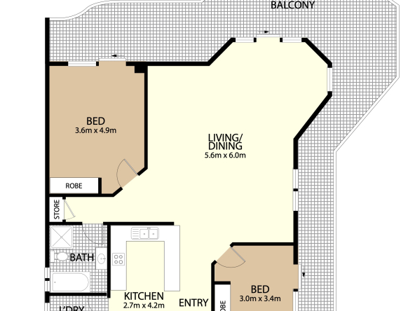 13/62-68 Sharp Street Floorplan
